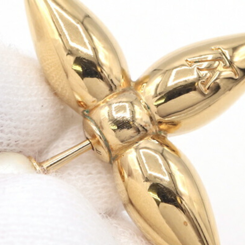 LOUIS VUITTON Gold Monogram Earrings - Picture 5 of 8
